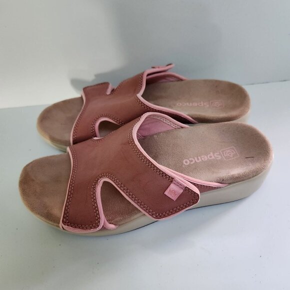 Spence Orthotic Coral Cloud Leather Hook Loop Comfort Sandals Size 7 - Picture 4 of 11